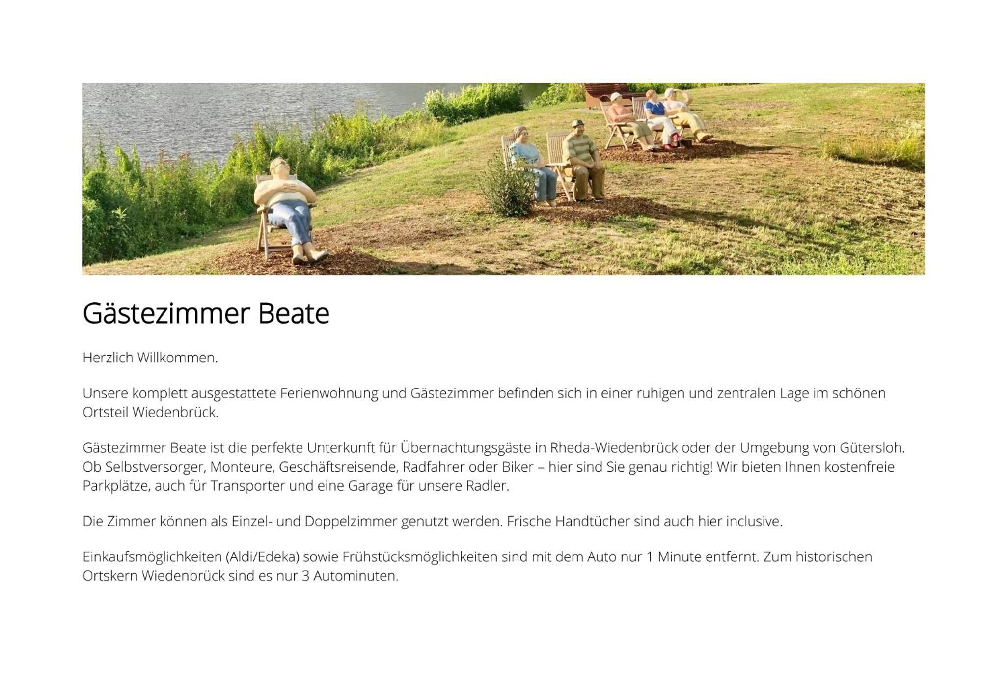 Gaestezimmer Beate Und Ferienwohnung Rheda Wiedenbrueck المظهر الخارجي الصورة